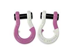 Moose Knuckle Offroad Jowl Split Recovery Shackle 3/4 Combo; Pretty Pink and Pure White