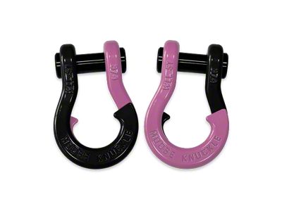 Moose Knuckle Offroad Jowl Split Recovery Shackle 3/4 Combo; Black Hole and Pretty Pink