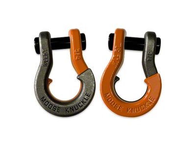 Moose Knuckle Offroad Jowl Split Recovery Shackle 3/4 Combo; Raw Dog and Obscene Orange