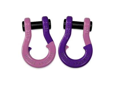 Moose Knuckle Offroad Jowl Split Recovery Shackle Combo; Pretty Pink and Grape Escape