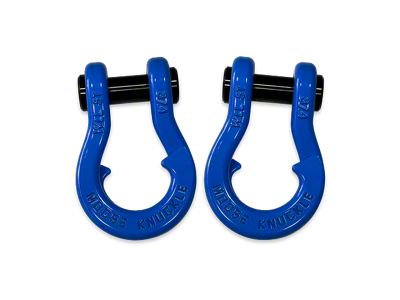 Moose Knuckle Offroad Jowl Split Recovery Shackle 3/4 Combo; Blue Balls and Blue Balls