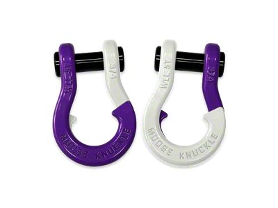 Moose Knuckle Offroad Jowl Split Recovery Shackle 3/4 Combo; Grape Escape and Pure White
