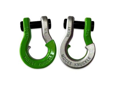Moose Knuckle Offroad Jowl Split Recovery Shackle Combo; Sublime Green and Nice Gal