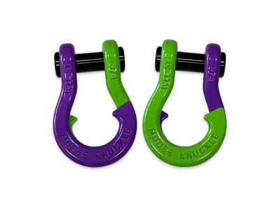 Moose Knuckle Offroad Jowl Split Recovery Shackle 3/4 Combo; Grape Escape and Sublime Green