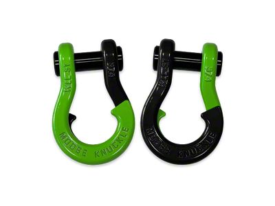 Moose Knuckle Offroad Jowl Split Recovery Shackle 3/4 Combo; Sublime Green and Black Hole