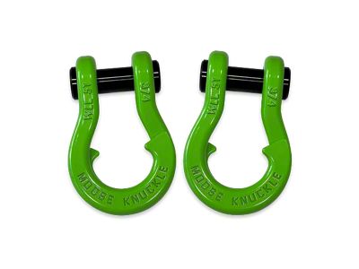 Moose Knuckle Offroad Jowl Split Recovery Shackle 3/4 Combo; Sublime Green and Sublime Green