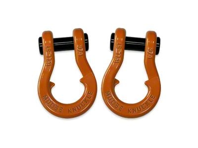 Moose Knuckle Offroad Jowl Split Recovery Shackle 3/4 Combo; Obscene Orange and Obscene Orange
