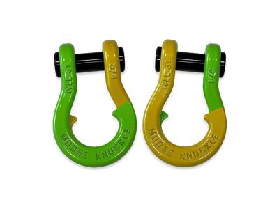 Moose Knuckle Offroad Jowl Split Recovery Shackle 3/4 Combo; Sublime Green and Detonator Yellow