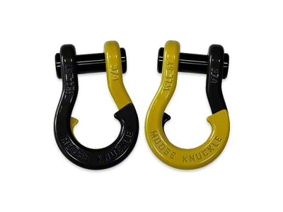Moose Knuckle Offroad Jowl Split Recovery Shackle 3/4 Combo; Black Hole and Detonator Yellow