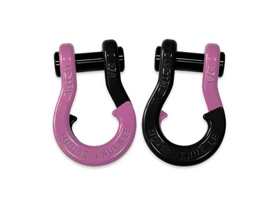 Moose Knuckle Offroad Jowl Split Recovery Shackle 3/4 Combo; Pretty Pink and Black Hole