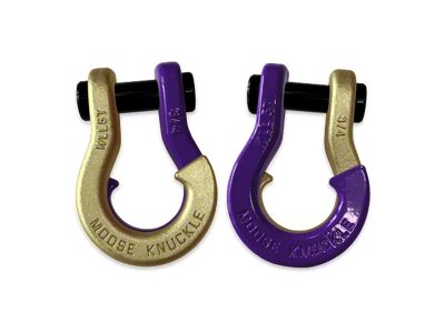 Moose Knuckle Offroad Jowl Split Recovery Shackle 3/4 Combo; Brass Knuckle and Grape Escape
