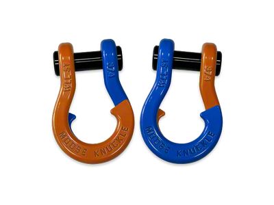 Moose Knuckle Offroad Jowl Split Recovery Shackle Combo; Obscene Orange and Blue Balls