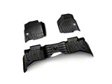 Mopar All-Weather Front and Rear Floor Mats; Black (13-18 RAM 1500 Quad Cab)