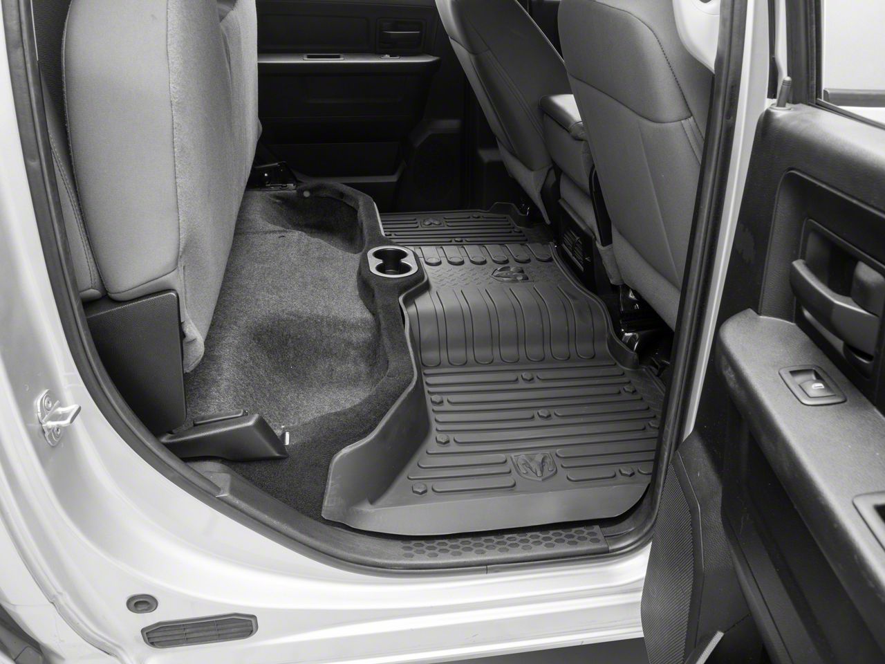 Mopar RAM 1500 All-Weather Front and Rear Floor Mats; Black