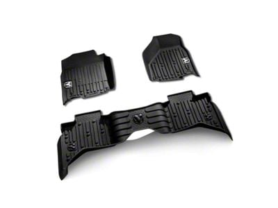 Mopar All-Weather Front and Rear Floor Mats; Brown (13-18 RAM 1500 Quad Cab)