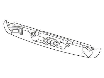 Mopar Rear Bumper Face Bar; Bright (02-09 RAM 1500)