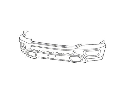 Mopar Front Bumper Face Bar; Chrome (19-24 RAM 1500)