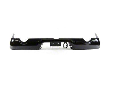 Mopar Rear Bumper Face Bar; Not Pre-Drilled for Backup Sensors; Primered (09-12 RAM 1500 w/ Factory Dual Exhaust)