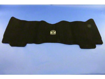 Mopar Carpeted Rear Floor Mat with RAM Head Logo; Black (13-18 RAM 1500 Crew Cab)