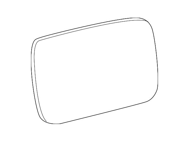 Mopar Door Mirror Glass; Power Heated; With Towing Package; 6 x 9-Inch; Main Glass; Flat; Right (16-18 RAM 1500)