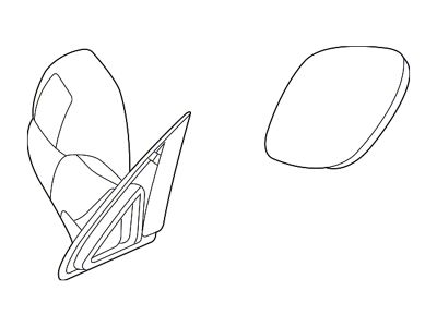 Mopar Door Mirror Set; With Signal and Parking Lamp; Right; RPO Code GUK; Textured; Without Towing Package (10-12 RAM 1500)