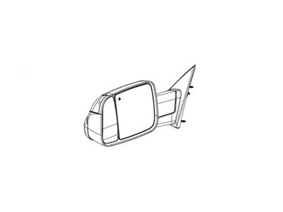Mopar Door Mirror Set; Left; With Towing Package and Memory; Power Folding; Right; Textured Black (19-25 RAM 1500)