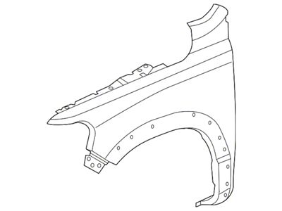 Mopar Fender; Front Left; Without Wheel Opening Moulding (19-24 RAM 1500)