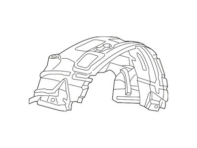 Mopar Fender Liner; Right; With Wheel Opening Moulding (19-24 5.7L RAM 1500)