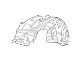 Mopar Fender Liner; Rear Left; With Wheel Opening Moulding (19-24 5.7L RAM 1500)