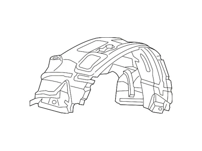 Mopar Fender Liner; Rear Left; With Opening Moulding (19-25 3.6L RAM 1500)
