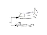 Mopar Filler Panel; Primed; Right; LED Headlamps; RPO Code LM6; Paint to Match (19-24 RAM 1500)