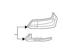 Mopar Filler Panel; Primed; Left; LED Headlamps; RPO Code LM6; Paint to Match (19-24 RAM 1500)