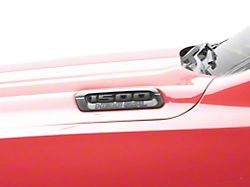 Mopar HEMI 5.7L Hood Emblem; Driver Side; Black (19-24 RAM 1500, Excluding TRX)