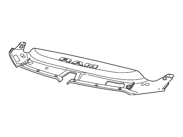 Mopar Panel Molding; Front; Upper Radiator Shield (19-24 5.7L RAM 1500)