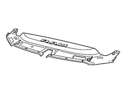 Mopar Panel Molding; Front; Upper Radiator Shield (19-24 5.7L RAM 1500)
