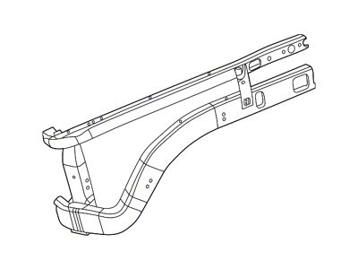 Mopar Radiator Support; Side Rail; Left (09-18 RAM 1500 Crew Cab)