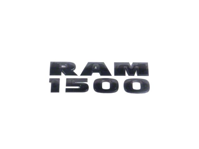 Mopar RAM 1500 Front Door Emblem; Gloss Black (09-18 RAM 1500)