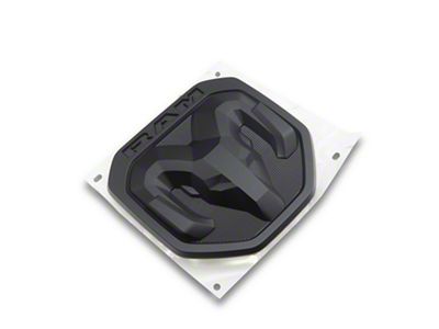 Mopar RAM Head Tailgate Emblem; Black (19-25 RAM 1500)