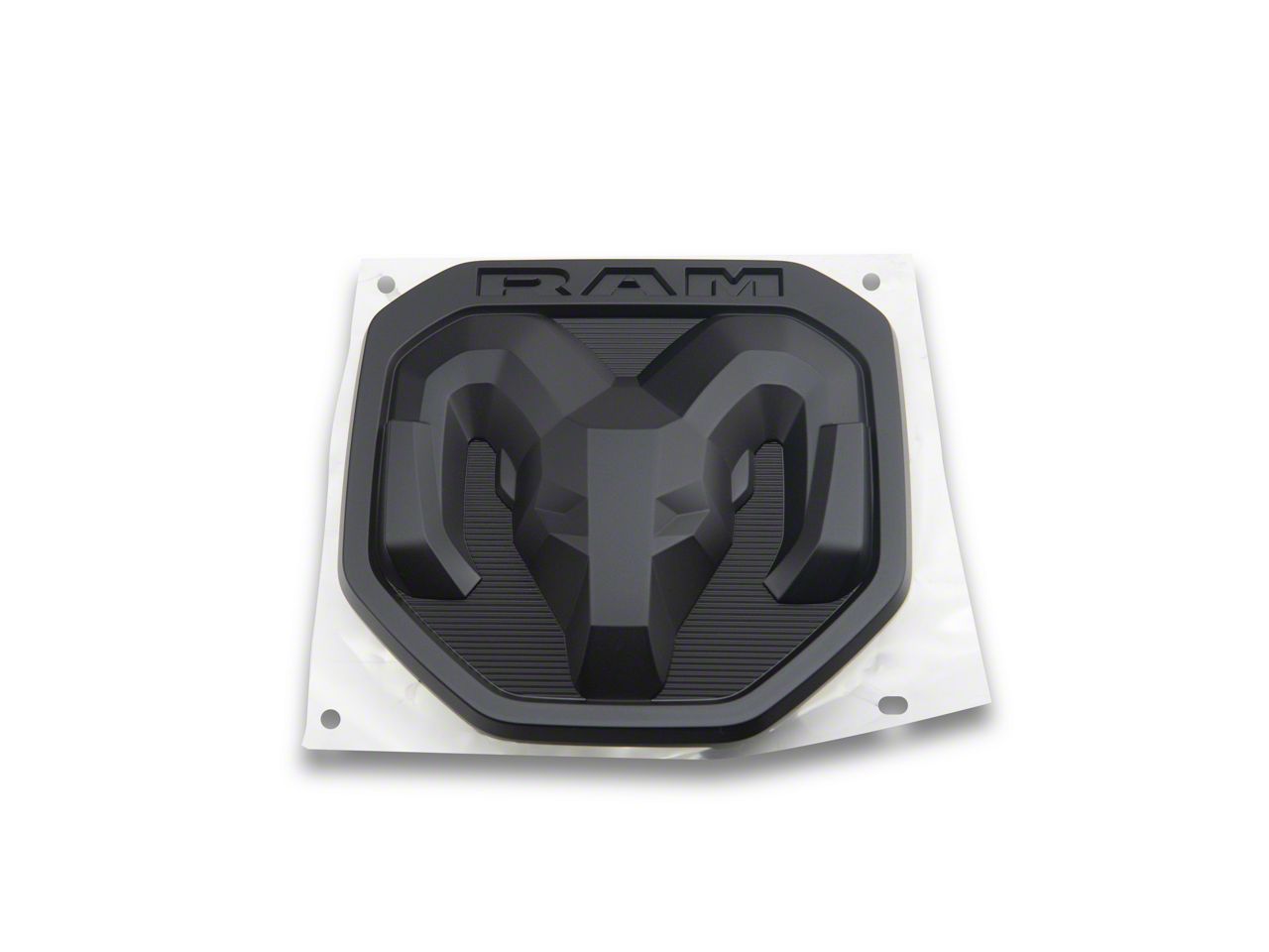 Mopar RAM 1500 RAM Head Tailgate Emblem; Black 68276327AA (19-26