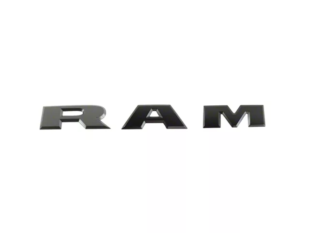 Mopar RAM Tailgate Lettering; Black (09-18 RAM 1500)