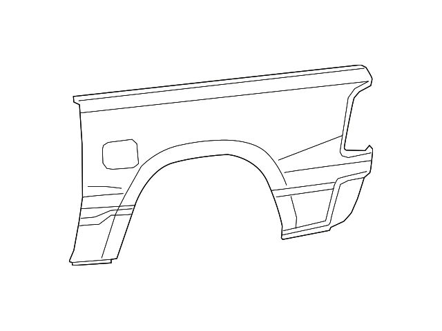 Mopar Truck Bed Panel; Left; Outer Panel;Without RAMBox and Wheel Opening Moulding (19-24 RAM 1500 Crew Cab)