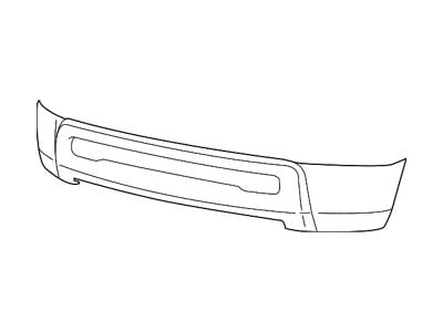 Mopar Front Bumper Face Bar without Fog Light Openings; Chrome (10-18 RAM 2500)