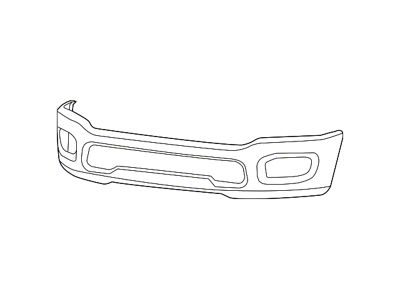 Mopar Front Bumper Face Bar; Pre-Drilled for Front Parking Sensors; Primered (19-24 RAM 2500)