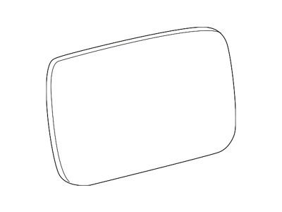 Mopar Door Mirror Glass; Power Heated; With Towing Package; 6 x 9-Inch; Main Glass; Flat; Right (15-18 RAM 2500)