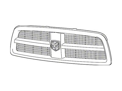 Mopar Grille; Assembly; Chrome; RPO Code MFD (13-18 RAM 2500)