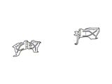 Mopar Bumper Bracket Set; Rear; Left and Right (19-25 RAM 3500)