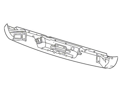 Mopar Rear Bumper Face Bar; Bright (03-09 RAM 3500)