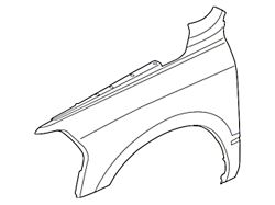 Mopar Fender; Front Right; Without Wheel Opening Mouldings (19-24 RAM 3500)