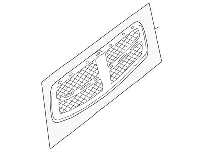 Mopar Grille; Assembly; Black; Chrome Frame (03-05 RAM 3500)
