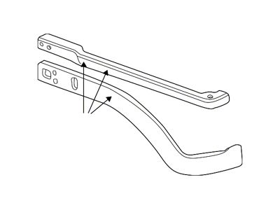 Mopar Radiator Support; Right Side Rail; Late Design (03-08 RAM 3500)